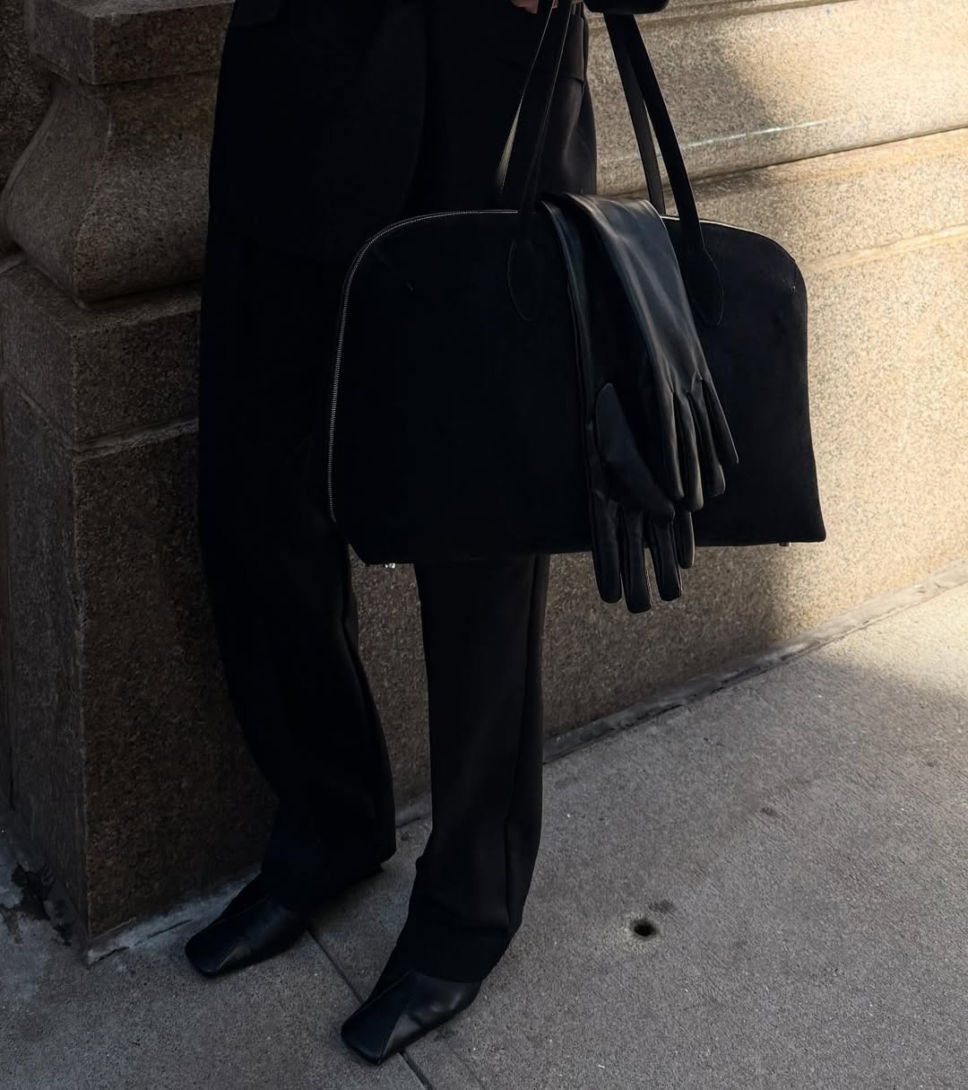 Toteme Day Tote with leather gloves