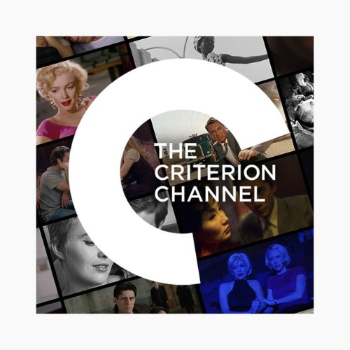 The Criterion Channel logo on top of images of movies.