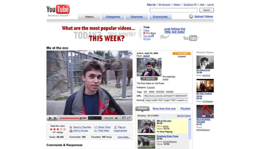 The Victoria and Albert Museum Acquires an Early YouTube Watch Page