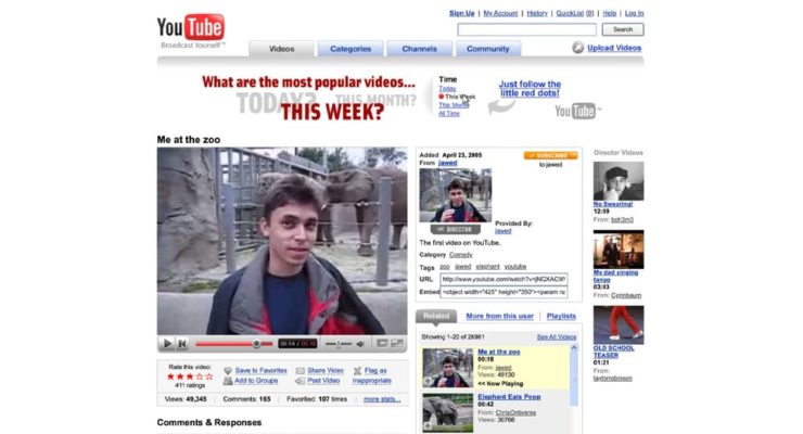 The Victoria and Albert Museum Acquires an Early YouTube Watch Page