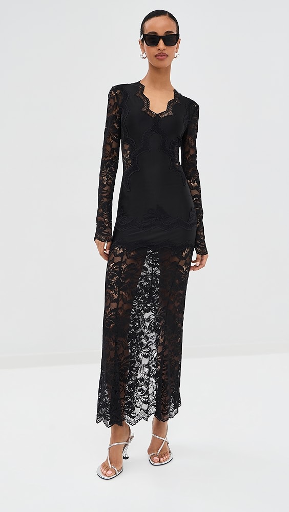 Rabanne Long Lace Dress