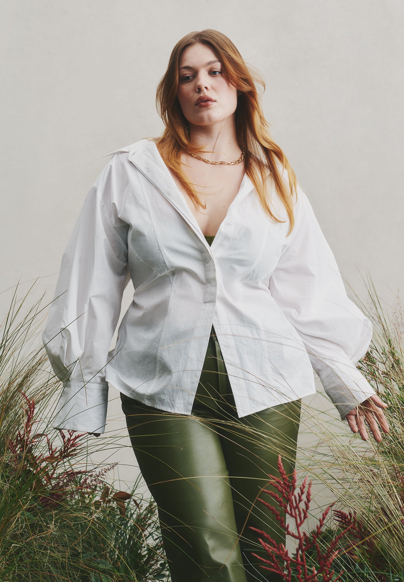 Button Up Cut Out Top