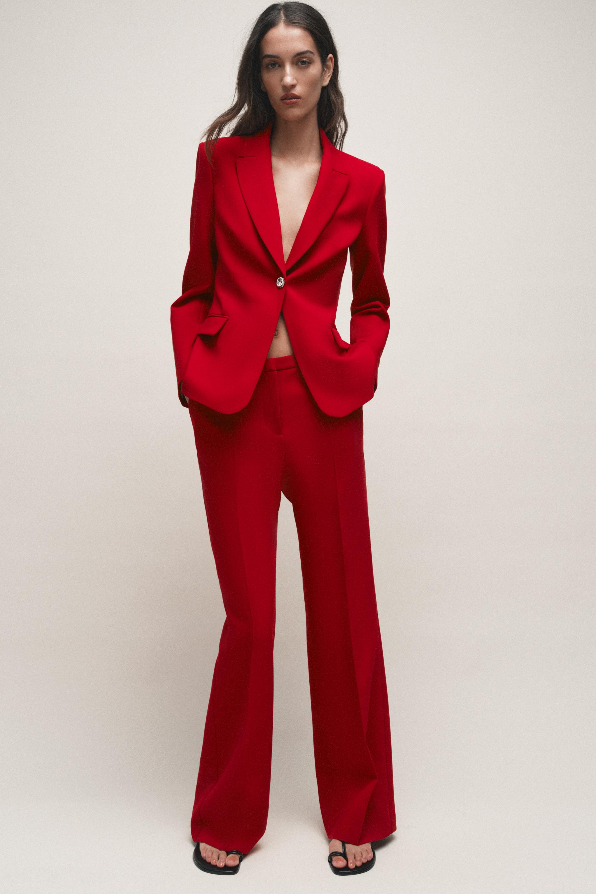 High-Waisted Straight Leg Pants