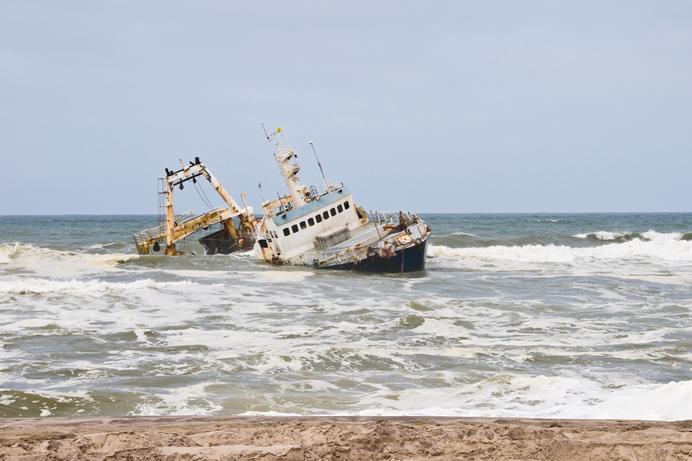 The Skeleton Coast in Namibia is one of our favourite real-life places with terrifying names
