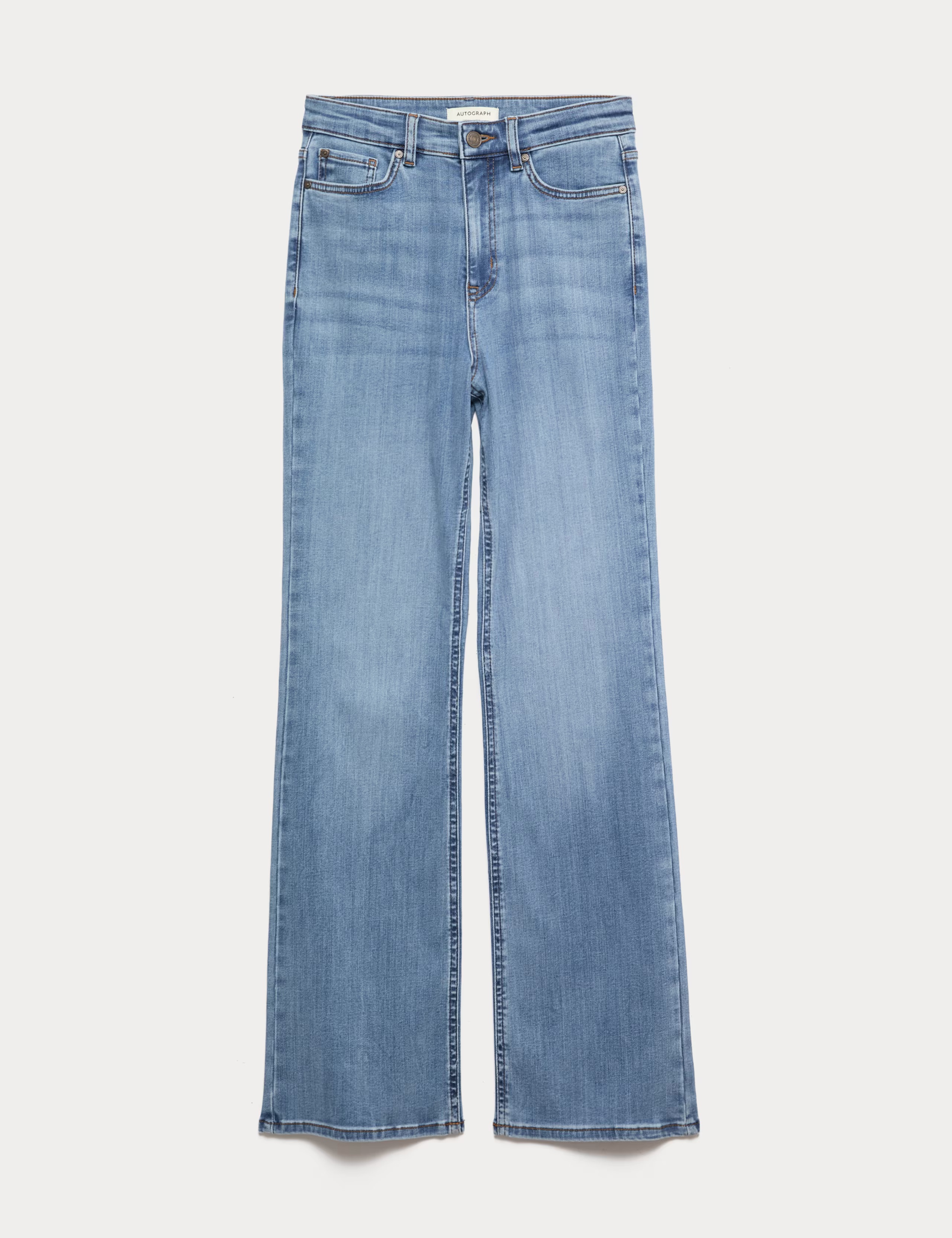 Lyocell Blend High Waisted Flared Jeans