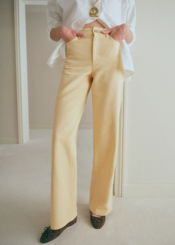 The Wide Leg Trousers - Mustard - Organic Cotton - Organic Textile - S&amp;eacute;zane