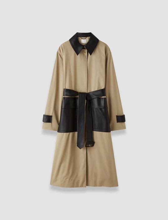 Joseph, Zaman Cotton Leather Trench Coat