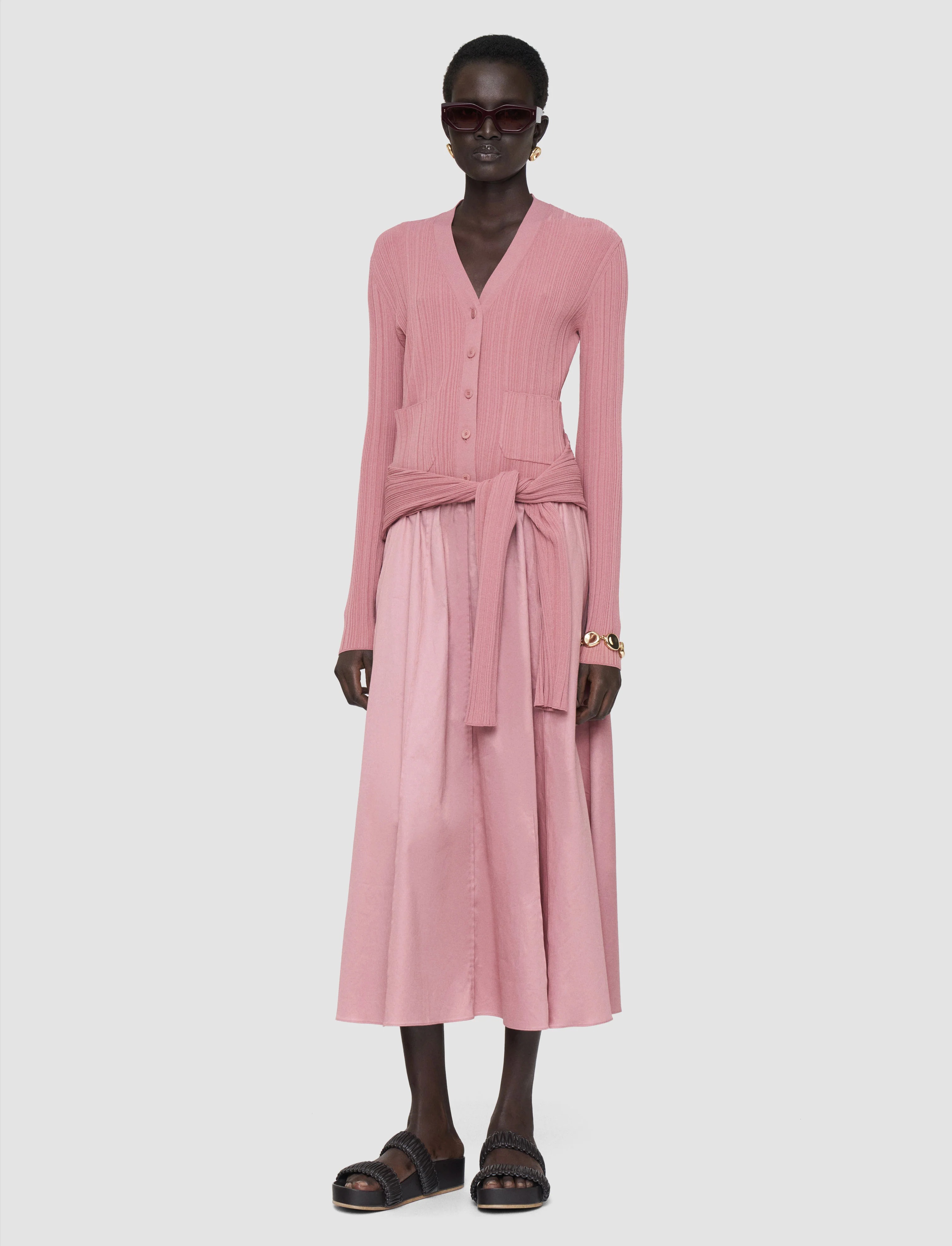 Joseph, Sinai Pliss&amp;eacute; Knit Cardigan