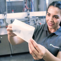 A new manufacturing process uses lasers to seal paper packaging instead of glue