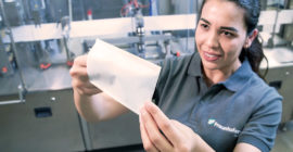 A new manufacturing process uses lasers to seal paper packaging instead of glue