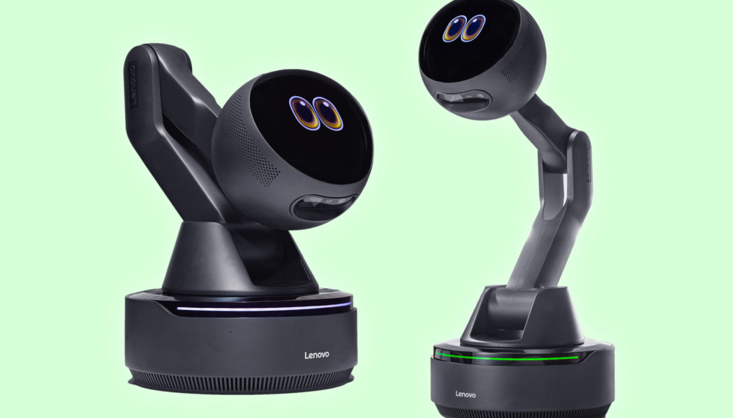 A robot arm with puppy dog eyes is just one of Lenovo’s new desktop AI concepts