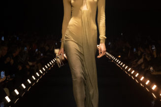 At Schiaparelli, Impossible Knitwear, Ferocious Kitten Heels, and Tops Made From Crushed CDs