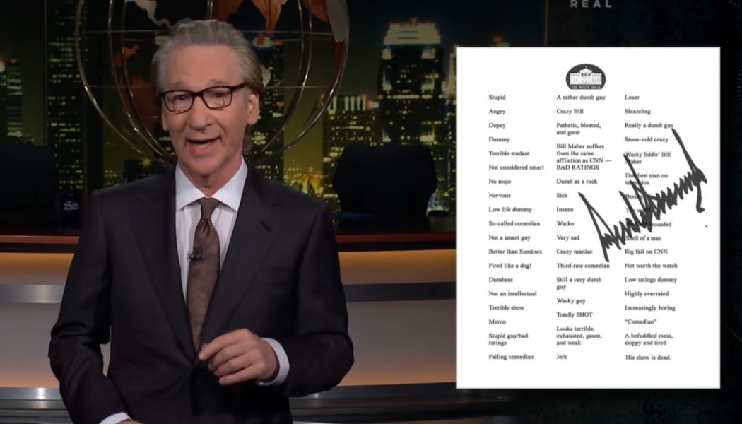 Bill Maher "Honored" to Receive Mark Twain Prize After Reaching "Compromise" with Trump