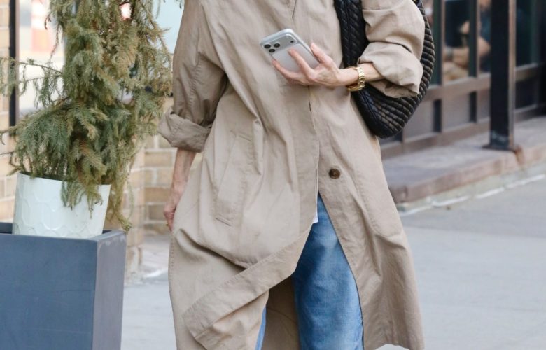 Celebs in Their 60s Are Styling Jeans With This One Sneaker Color Trend