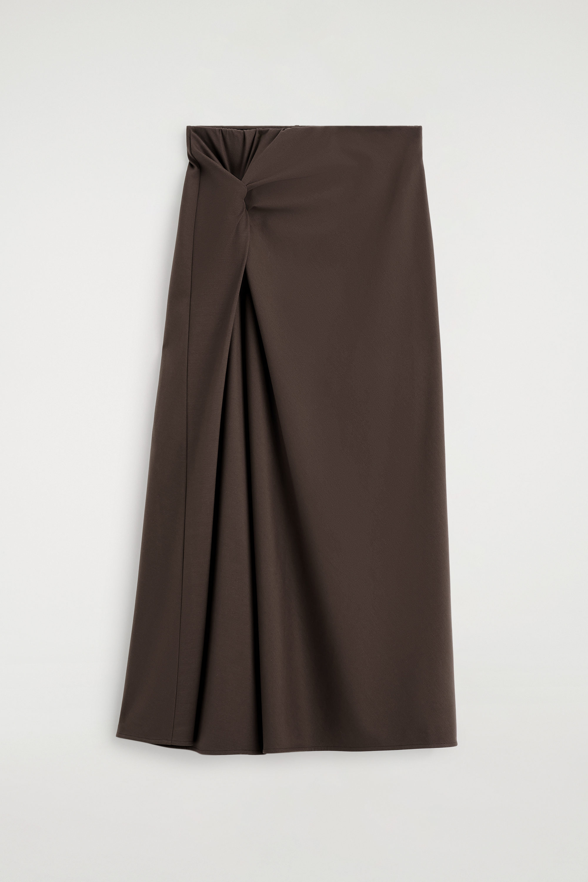 Twist-Detail Jersey Midi Skirt