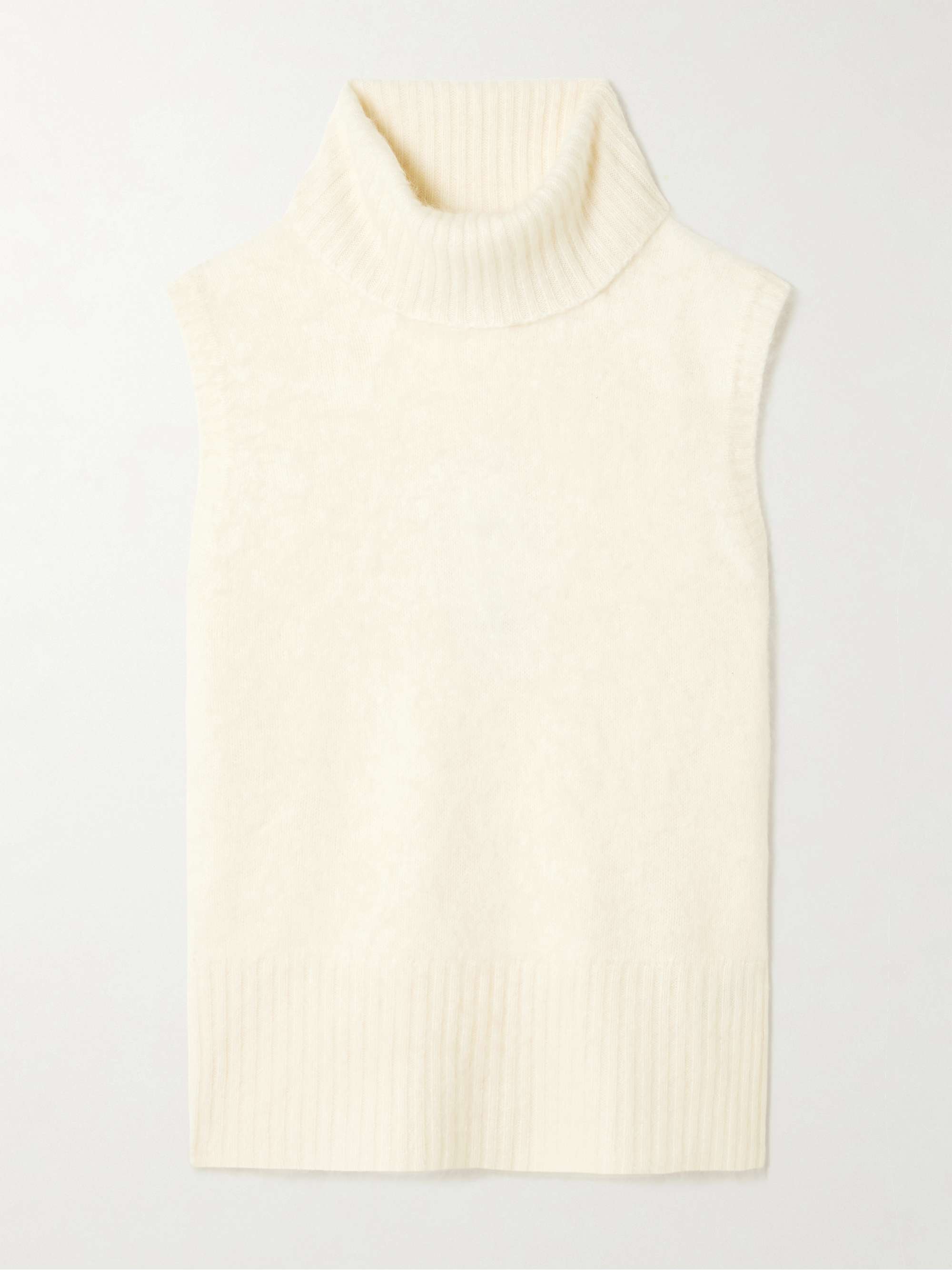 Mazzy Brushed-Cashmere Turtleneck Tank