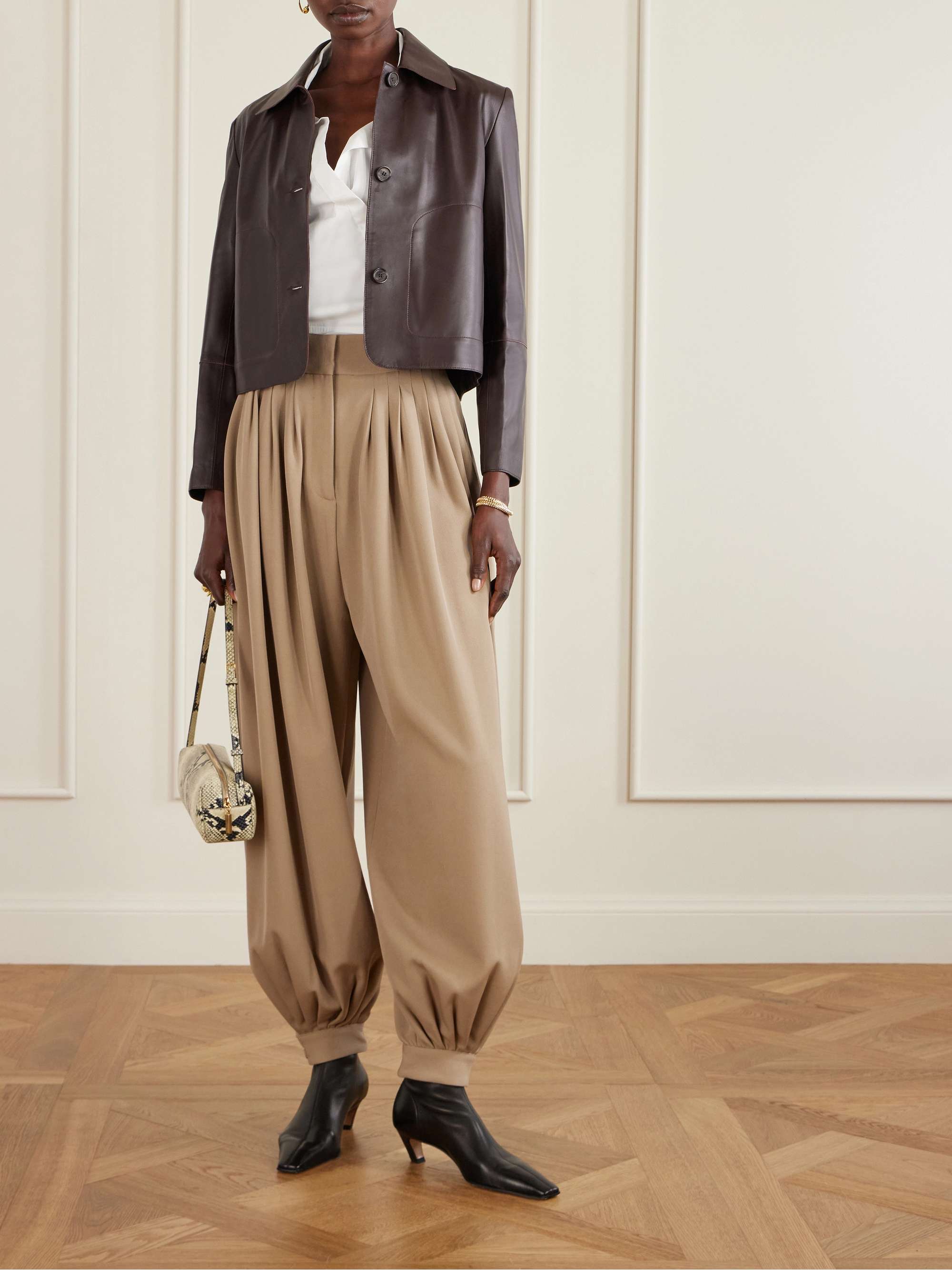 Chapman Pleated Wool-Twill Tapered Pants