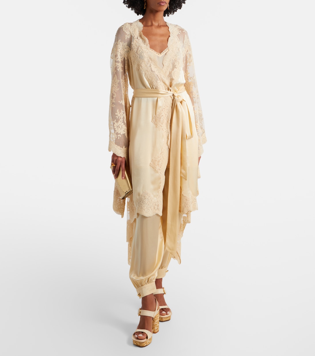 Como Silk Satin Tapered Pants