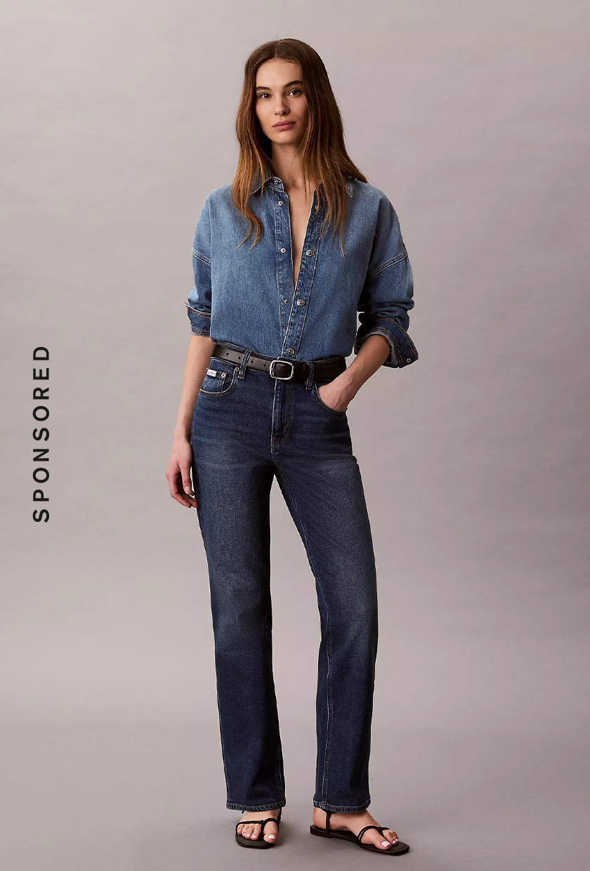 Calvin Klein, High Rise Straight Jeans
