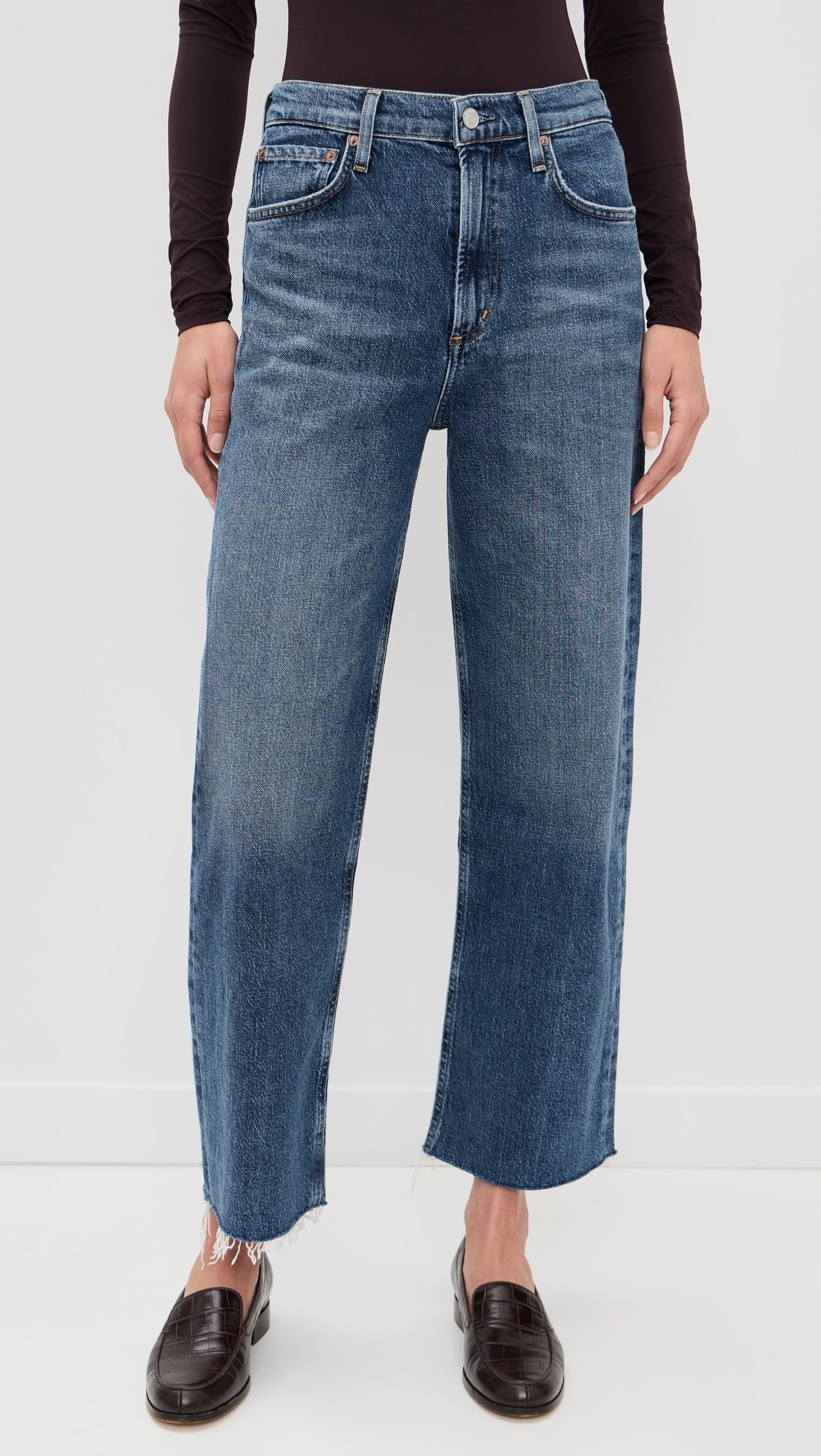 Agolde, Ren High Rise Wide Leg Jeans