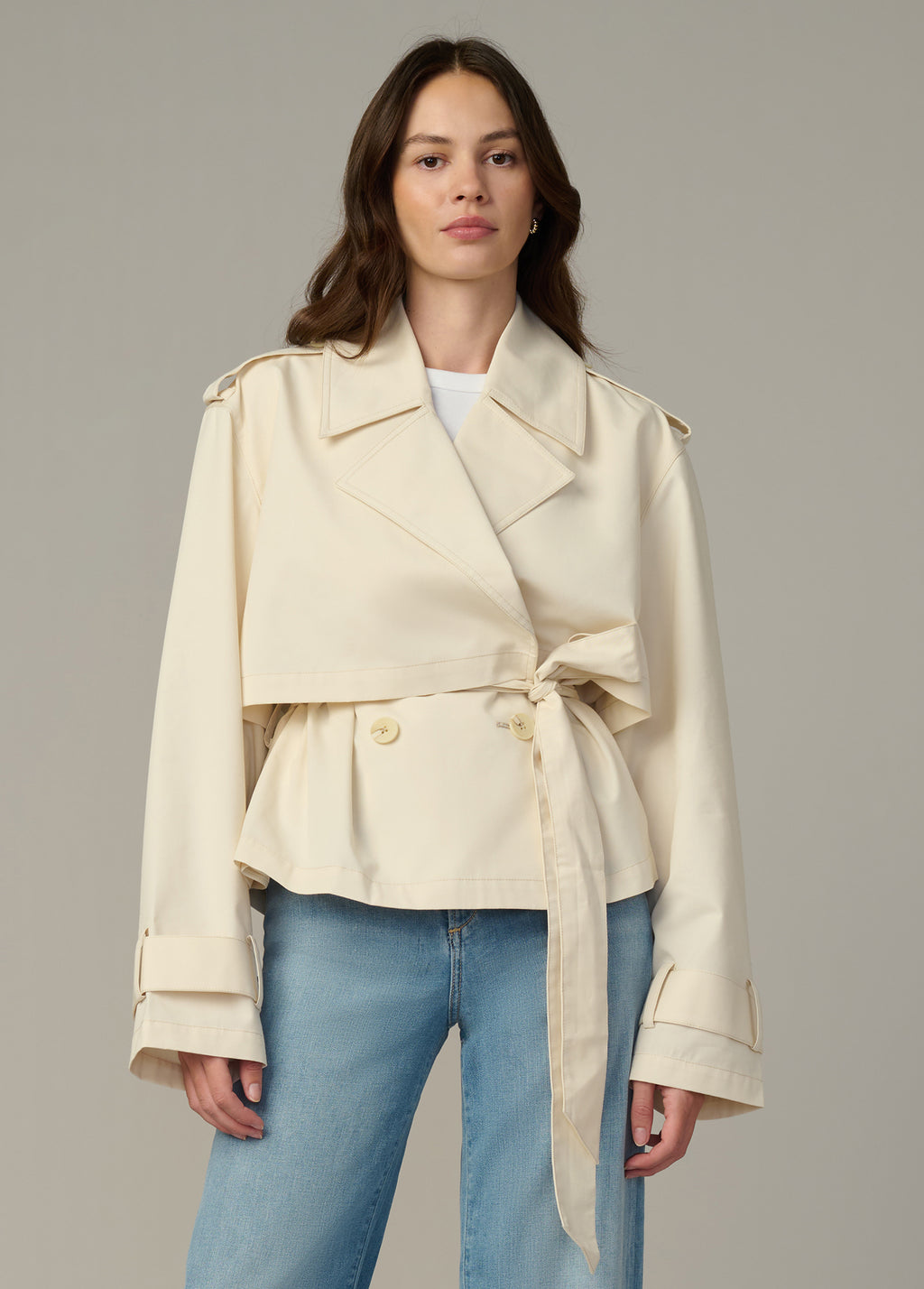 The Liz Cropped Trench Coat