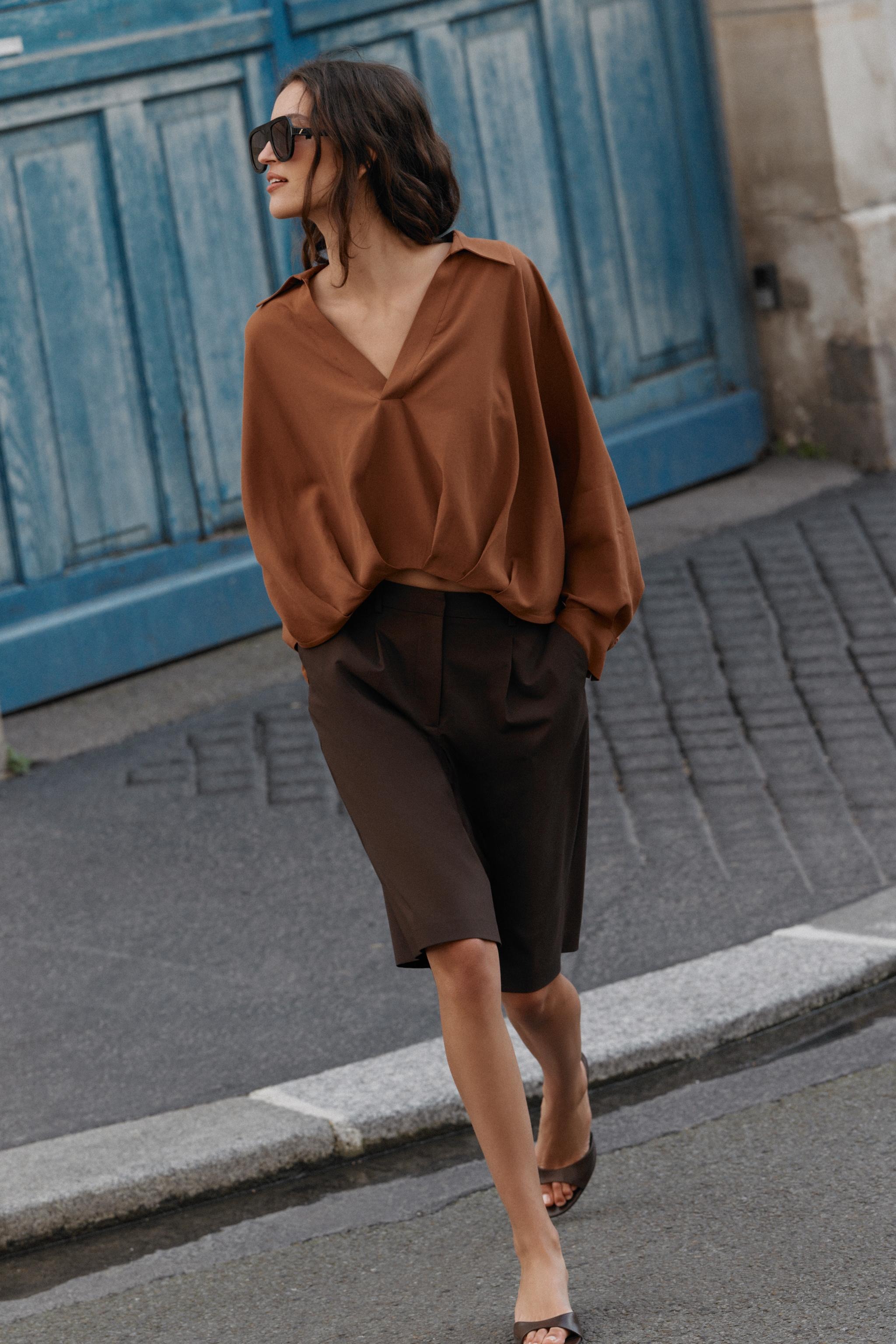 Zara, Balloon Hem Shirt