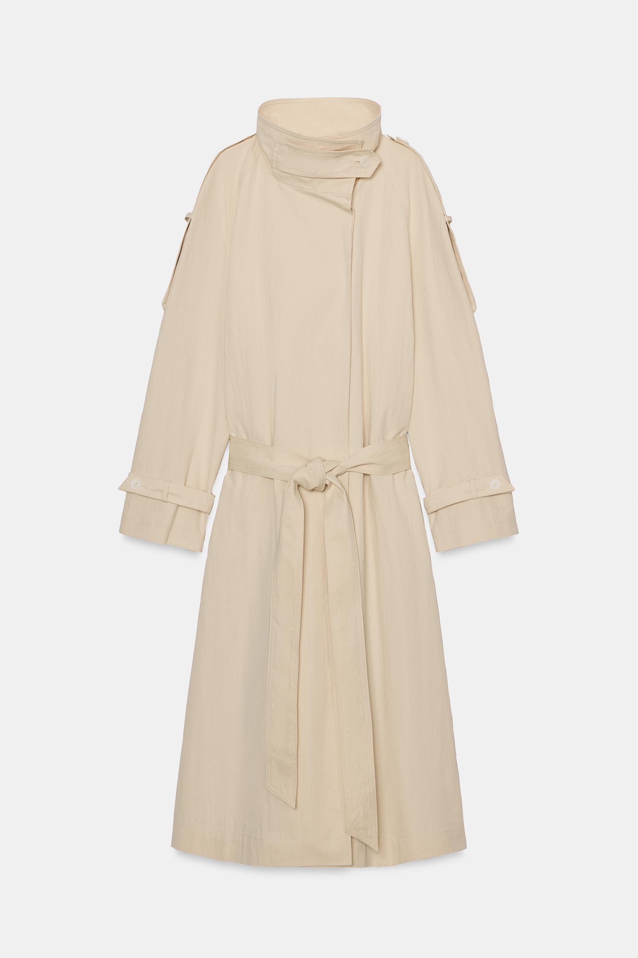 Zw Collection High-Neck Trench Coat
