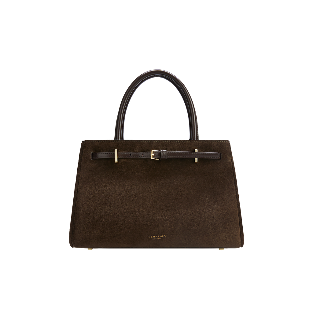 Espresso Suede Book Tote Bag 25