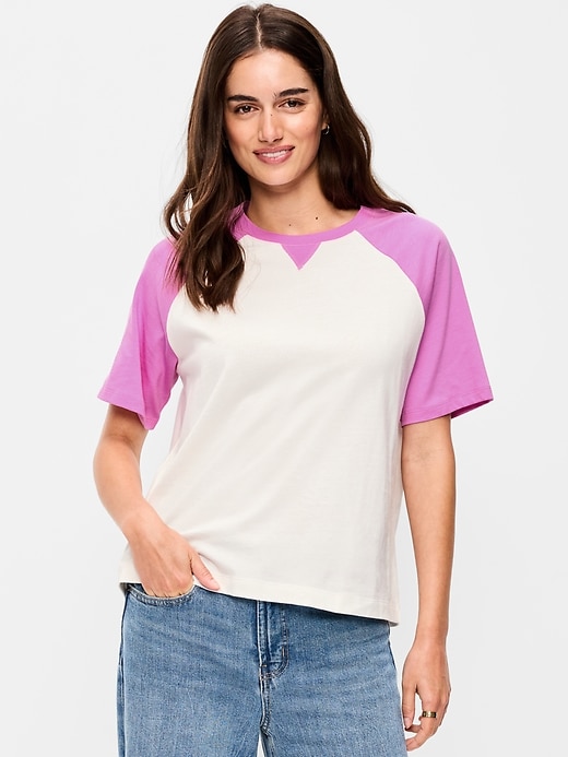 Vintage Crew-Neck Raglan T-Shirt