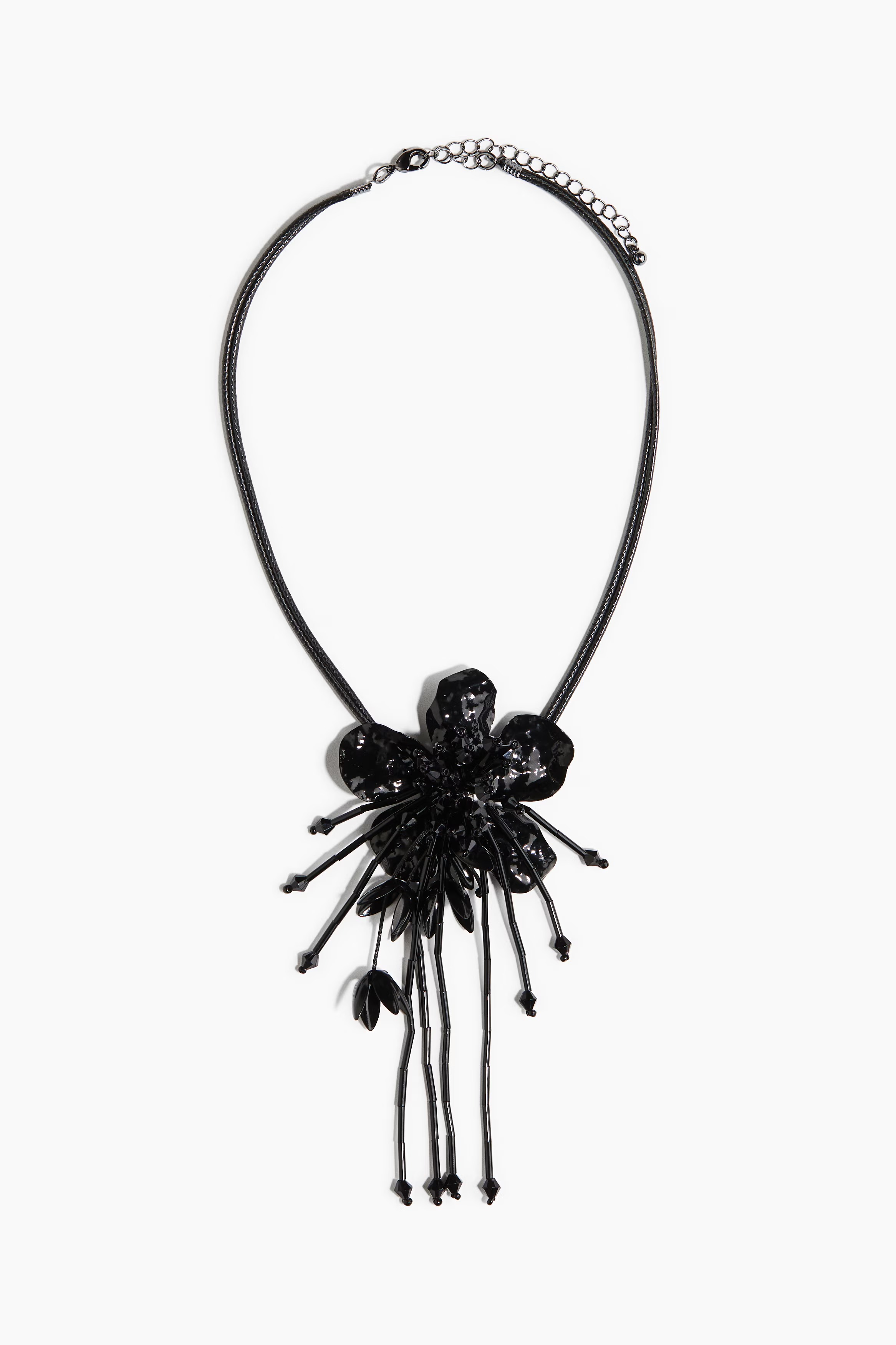 h&amp;amp;m, Flower-Detail Cord Necklace