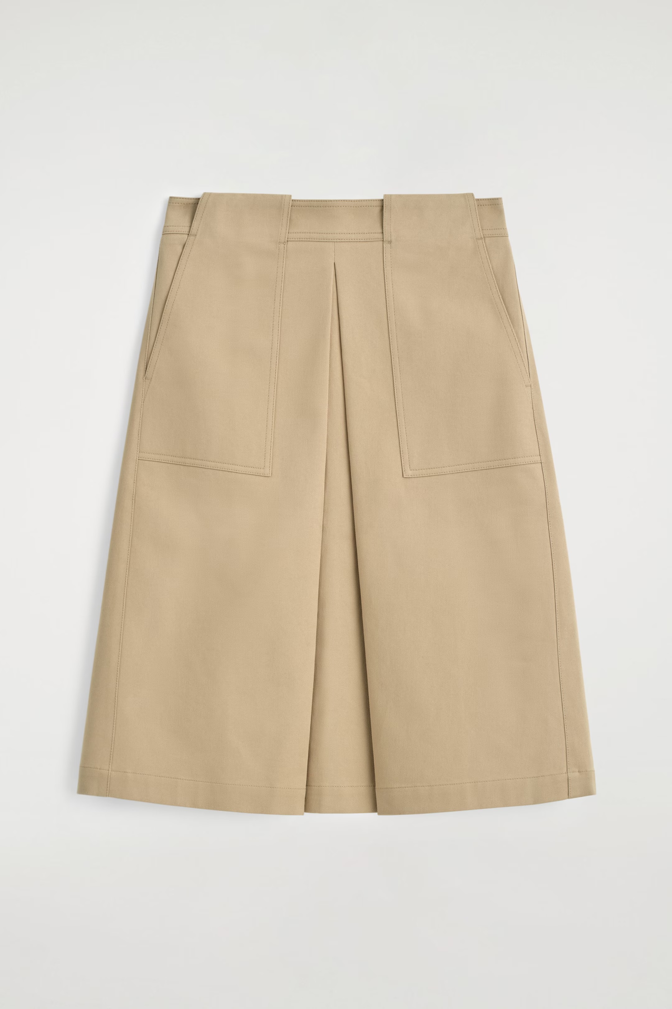 COS, Deconstructed Pleated Cotton Midi Skirt