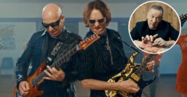 Joe Satriani & Steve Vai Unveil SATCHVAI “Dancing” Video Starring Brendon Small