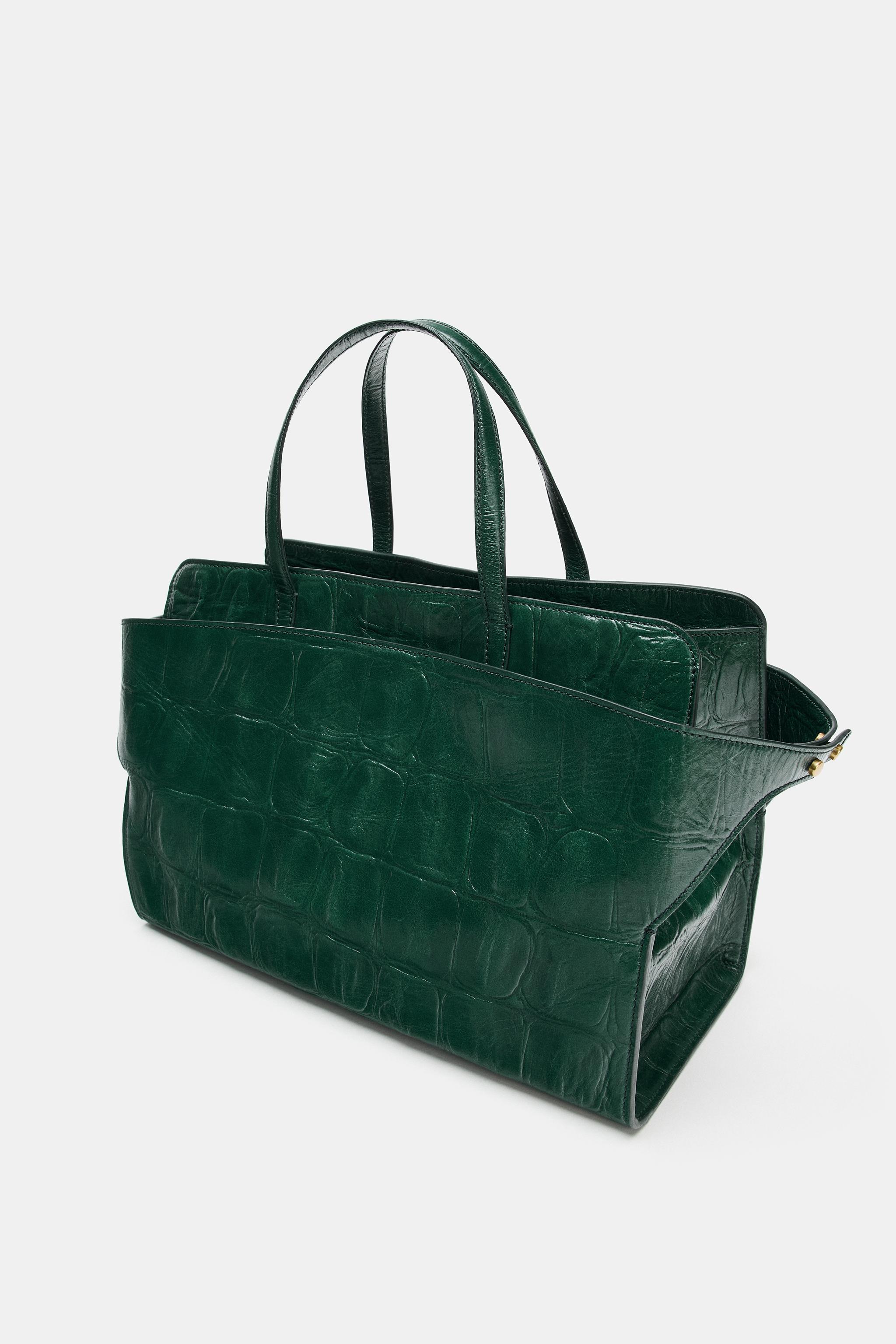 Embossed Leather City Bag