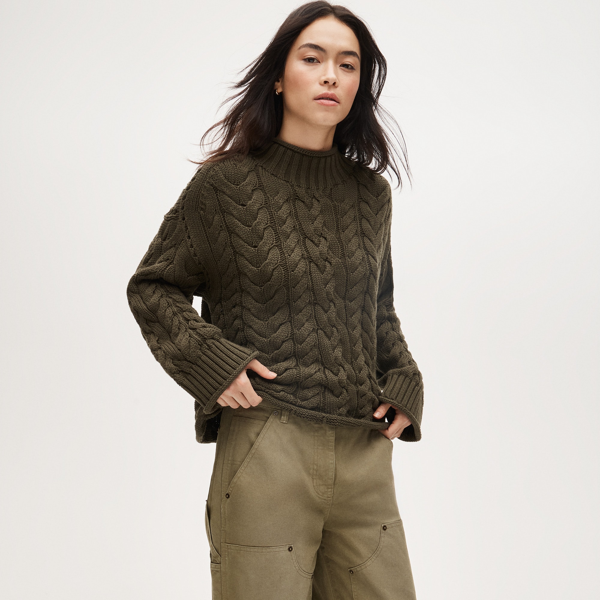 2025 Rollneck&amp;trade; Cable-Knit Sweater