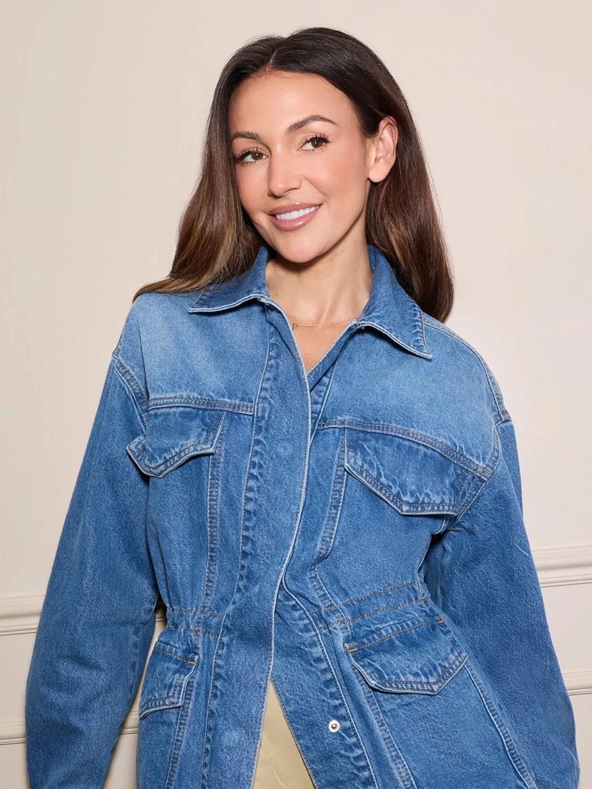Very X Michelle Keegan, Channel Waist Denim Jacket