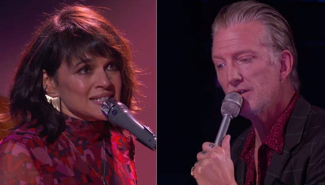 Norah Jones and Josh Homme Perform "Somethin Stupid!" Cover on Kimmel