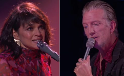 Norah Jones and Josh Homme Perform "Somethin Stupid!" Cover on Kimmel