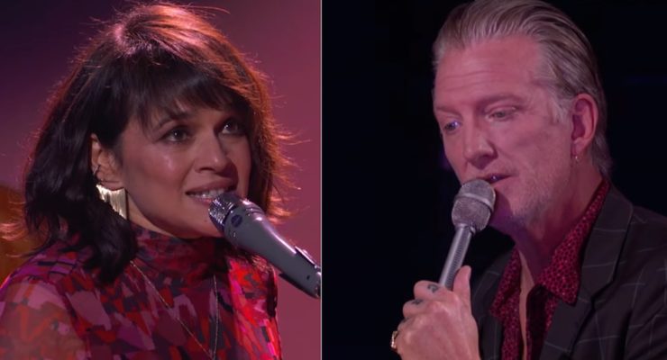 Norah Jones and Josh Homme Perform "Somethin Stupid!" Cover on Kimmel