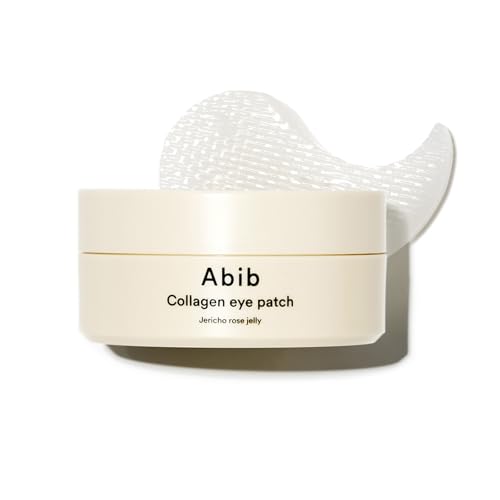Abib Collagen Peptide Eye Patches for Wrinkles &amp;amp; Fine Line With Jericho Rose Jelly, 60 Count, Korean Skin Care