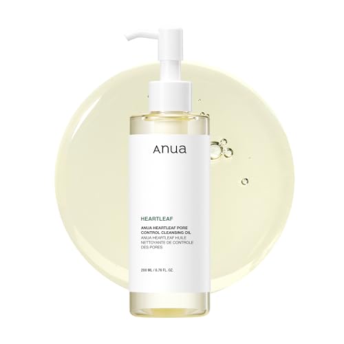 Anua Heartleaf Pore Control Cleansing Oil, Pore Cleanser, Sebum Care, Gentle Melting Oil Cleanser for Face, Safe for All Skin Type, Daily Hydrating Makeup Remover, Korean Skin Care (6.76fl.oz)