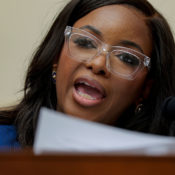 Rep. Jasmine Crockett Confronts DHS Secretary Kristi Noem, X Approves