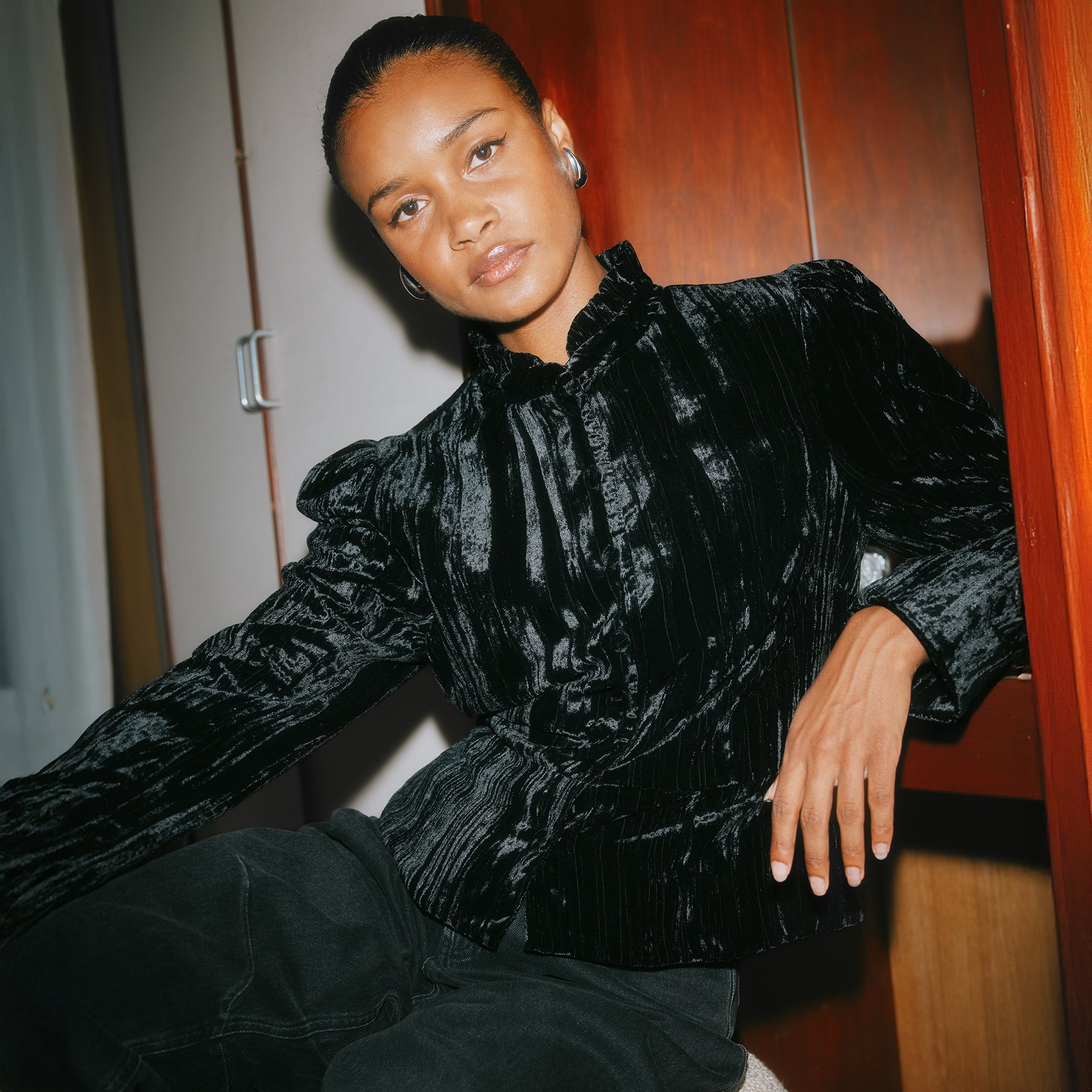 Crushed Velvet Jacket - 8