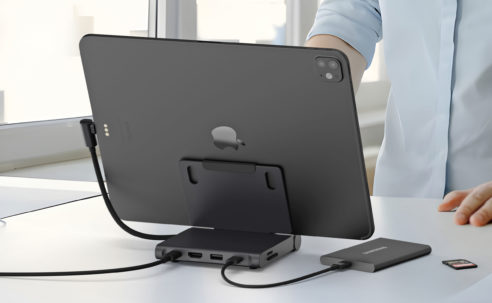 Satechi’s new folding dock adds USB, audio, and video ports to the iPad