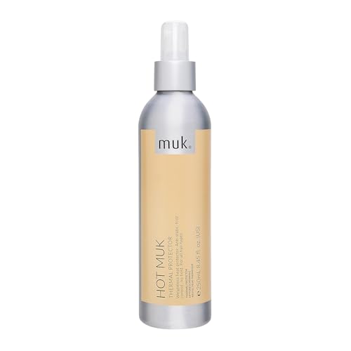 Muk. Hot Thermal Protect - Heat Protection Hair Spray. Heat Protectant for Styling Tools Up to 230&amp;deg;c. Heat Protection Hair Spray Uv Shield Against Colour Fade, Frizz Control, 250ml