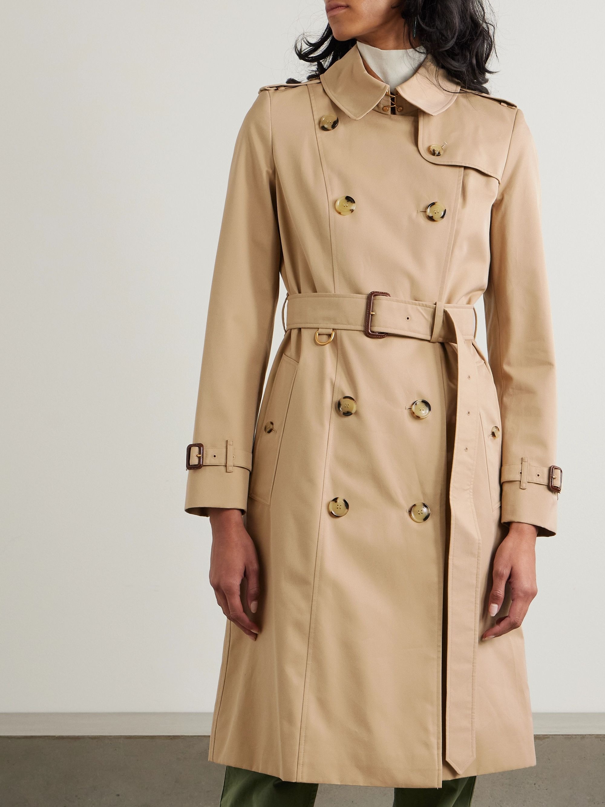 net-a-porter, Chelsea Long Organic Cotton-Gabardine Trench Coat