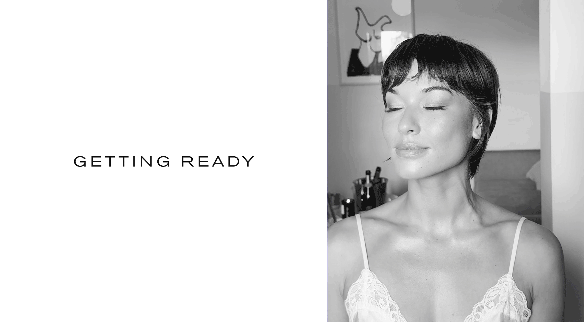 Close-up gif of Britni Sumida getting ready for her wedding.