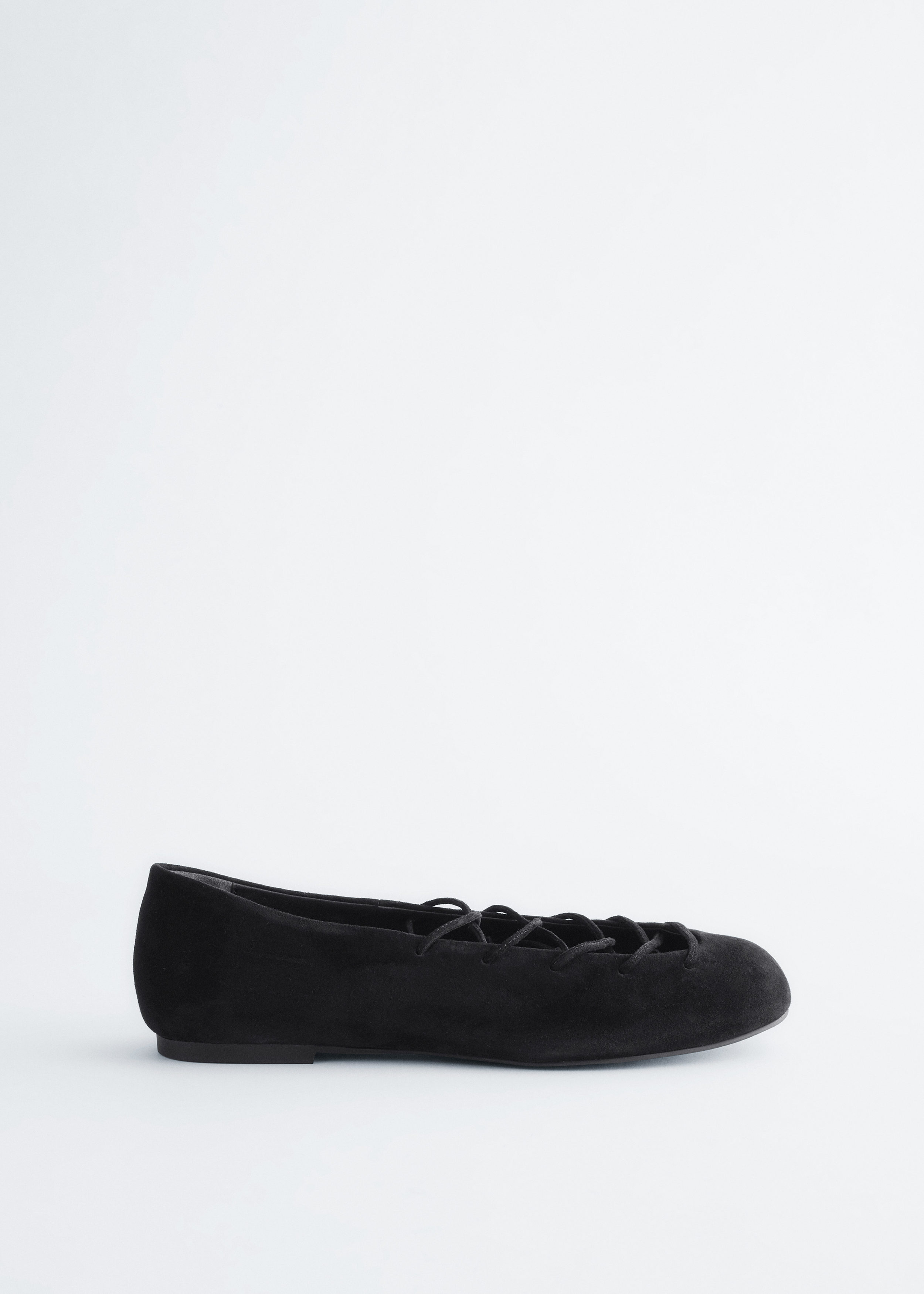 Lace-Up Leather Ballerinas