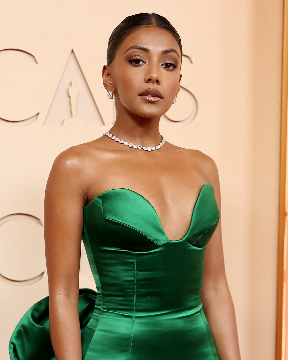 Charithra Chandran on the Oscars red carpet.