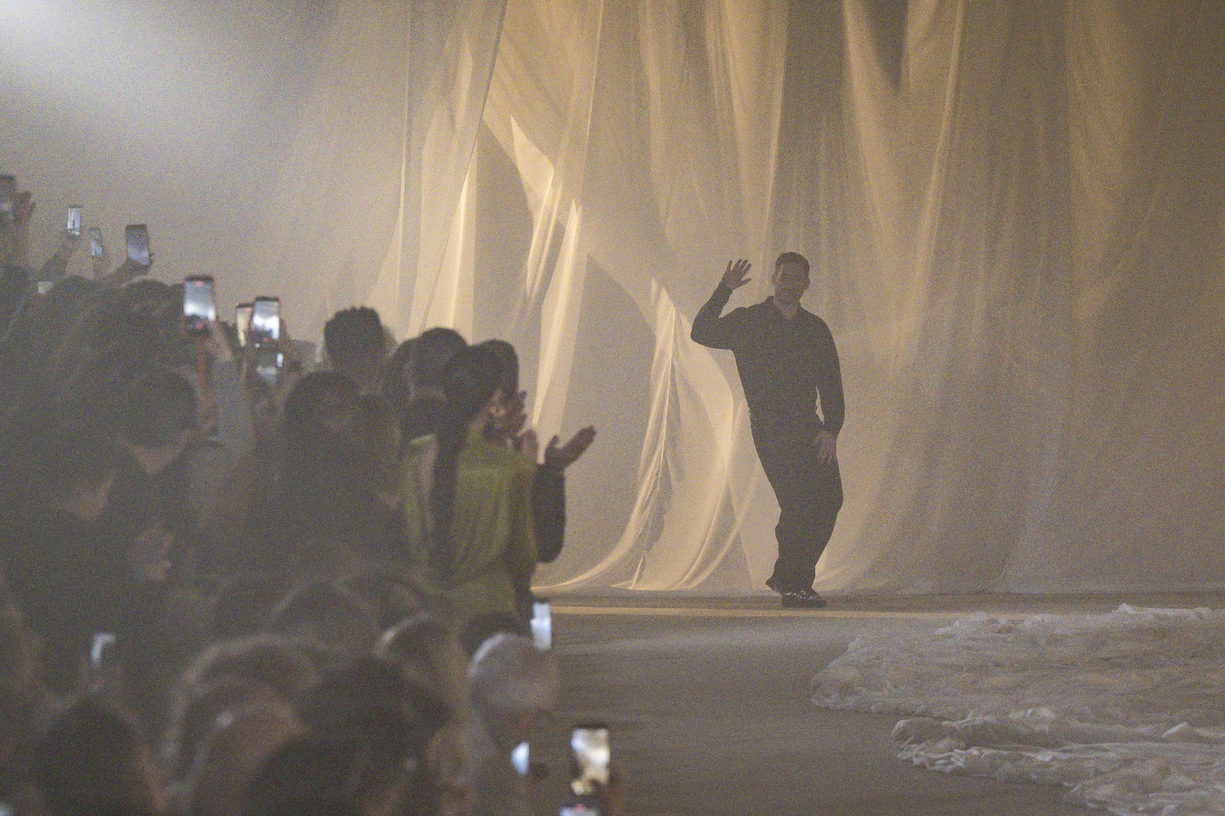 Fashion designer Antonin Tron walks the runway during the Balmain Ready to Wear Fall/Winter 2026-2027 fashion show as part of Paris Fashion Week
