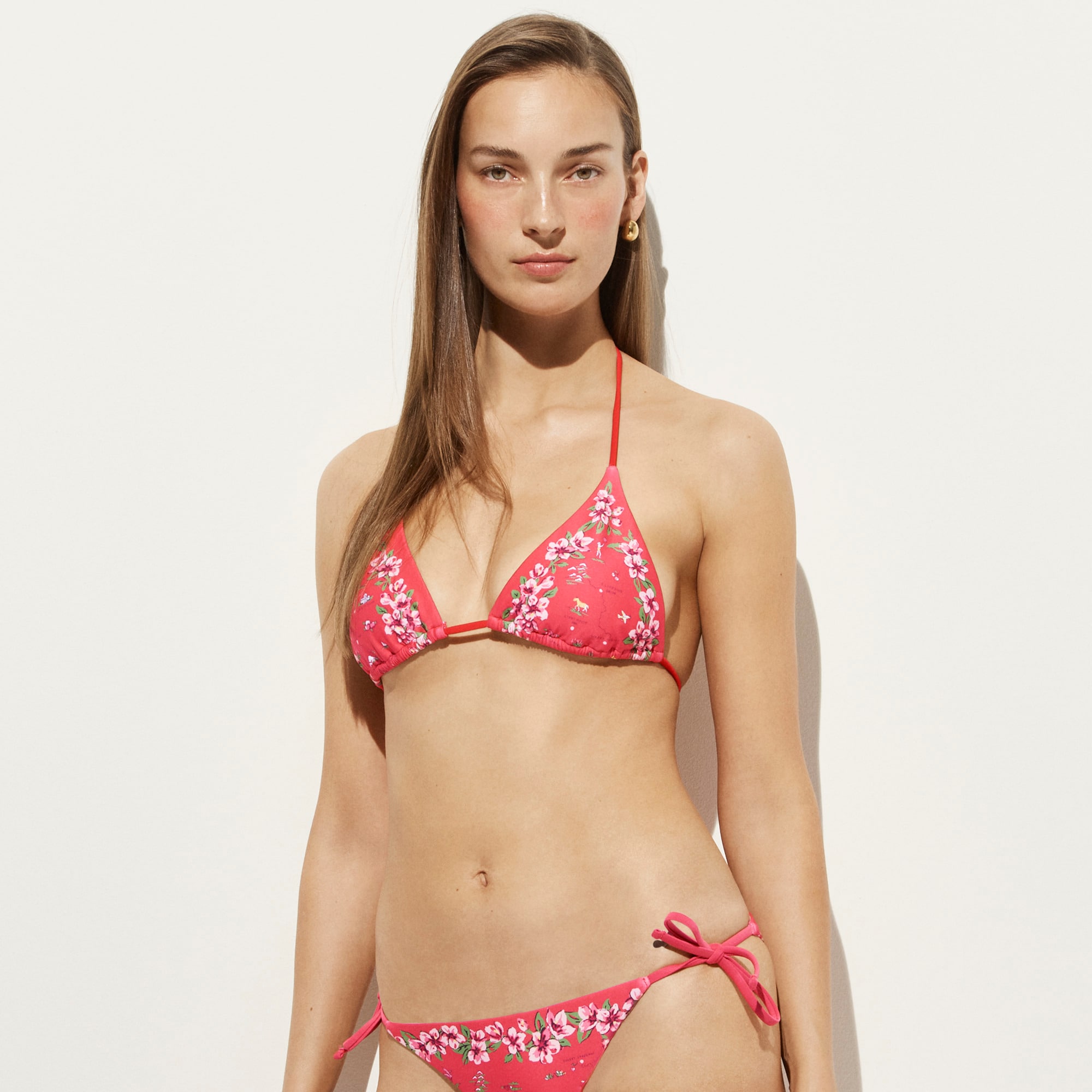 String Bikini Top in Map-Print Classic Sculpt&amp;trade;